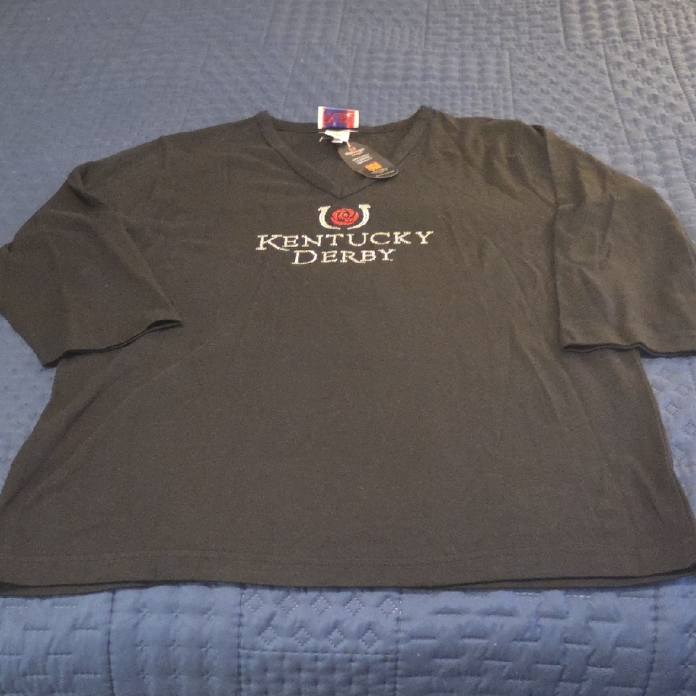 *DONATE 04/19*  **FINAL SALE**NWT L/S KENTUCKY DERBY BLING TOP-SIZE XL